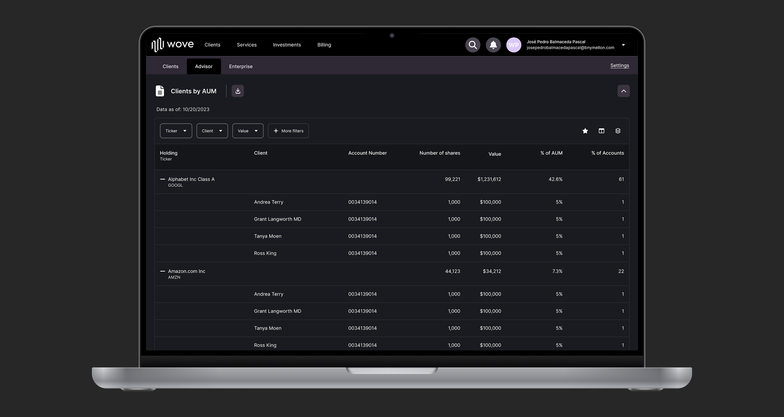Wove dark mode